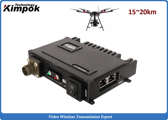 UAV Video Sağlam için 30dBm Ethernet IP Mesh Radyo kablosuz Uzun Menzilli