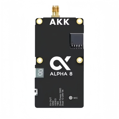 AKK 8W VTX Alpha8 Kablosuz Video Göndericisi 80CH 5.8G 8W 5W 3W 1W Güç Destek Akıllı Ses