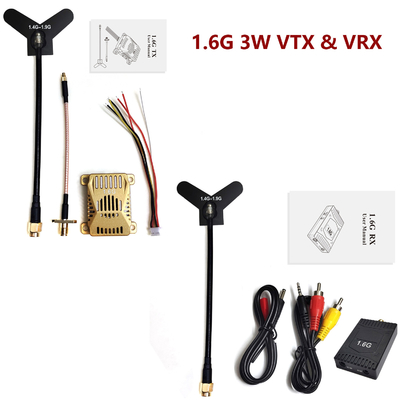 3W iletebilir güç 1450MHz-1825MHz frekansı için analog video verici 1.6G VTX 16CH