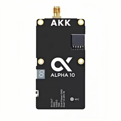 AKK 5.8G 10W VTX Alpha10 Video Verici, 80 CH Drone RC Aksesuarları ile Akıllı Ses Desteği